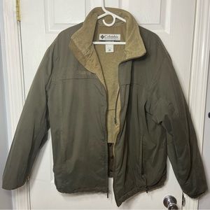 Columbia Men’s Green Fleece Lined Winter Zip up Jacket Size : XLT